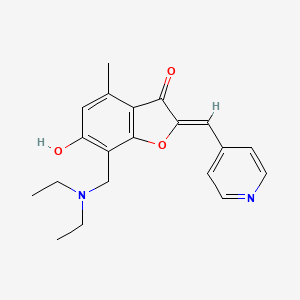 molecular formula C20H22N2O3 B2877820 (Z)-7-((diethylamino)methyl)-6-hydroxy-4-methyl-2-(pyridin-4-ylmethylene)benzofuran-3(2H)-one CAS No. 903863-62-7
