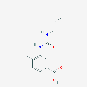 molecular formula C13H18N2O3 B2877831 3-[(丁基氨基羰基)氨基]-4-甲基苯甲酸 CAS No. 895057-98-4
