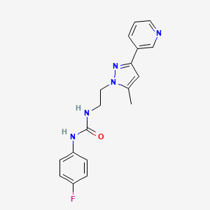 1-(4-fluorophenyl)-3-(2-(5-methyl-3-(pyridin-3-yl)-1H-pyrazol-1-yl)ethyl)urea