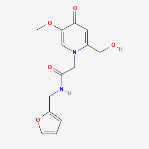 N-(furan-2-ylmethyl)-2-(2-(hydroxymethyl)-5-methoxy-4-oxopyridin-1(4H)-yl)acetamide