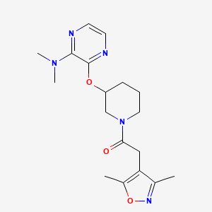 1-(3-((3-(Dimethylamino)pyrazin-2-yl)oxy)piperidin-1-yl)-2-(3,5-dimethylisoxazol-4-yl)ethanone