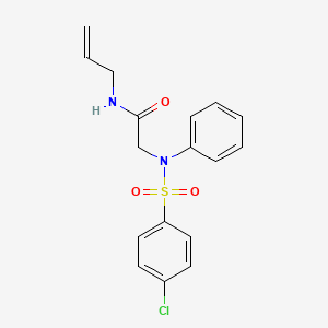 N-allyl-2-{[(4-chlorophenyl)sulfonyl]anilino}acetamide