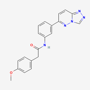 molecular formula C20H17N5O2 B2877847 2-(4-甲氧基苯基)-N-[3-([1,2,4]三唑并[4,3-b]哒嗪-6-基)苯基]乙酰胺 CAS No. 891113-09-0