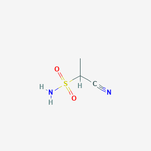molecular formula C3H6N2O2S B2877848 1-Cyanoethane-1-sulfonamide CAS No. 1248038-60-9