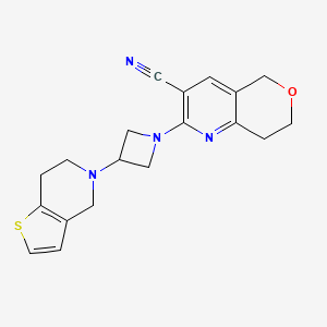 2-[3-(6,7-Dihydro-4H-thieno[3,2-c]pyridin-5-yl)azetidin-1-yl]-7,8-dihydro-5H-pyrano[4,3-b]pyridine-3-carbonitrile