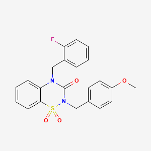 4-(2-fluorobenzyl)-2-(4-methoxybenzyl)-2H-1,2,4-benzothiadiazin-3(4H)-one 1,1-dioxide