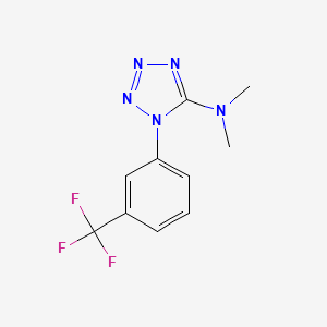 molecular formula C10H10F3N5 B2877853 N,N-dimethyl-1-[3-(trifluoromethyl)phenyl]-1H-1,2,3,4-tetraazol-5-amine CAS No. 338417-24-6