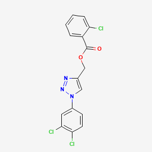 [1-(3,4-dichlorophenyl)-1H-1,2,3-triazol-4-yl]methyl 2-chlorobenzenecarboxylate