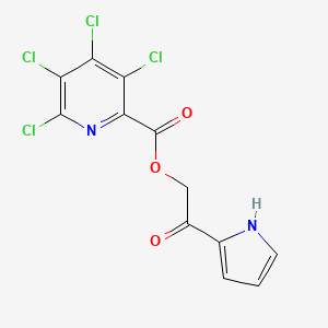 molecular formula C12H6Cl4N2O3 B2877858 [2-oxo-2-(1H-pyrrol-2-yl)ethyl] 3,4,5,6-tetrachloropyridine-2-carboxylate CAS No. 1004166-68-0