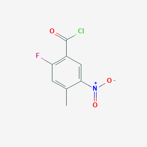 molecular formula C8H5ClFNO3 B2877863 2-Fluoro-4-methyl-5-nitrobenzoyl chloride CAS No. 1806427-38-2