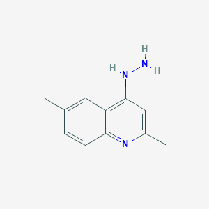 molecular formula C11H13N3 B2877864 2,6-Dimethyl-4-Hydrazinoquinoline CAS No. 29125-48-2