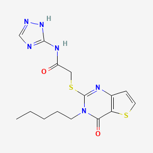 N-(sec-butyl)-3-[2-{2-[(4-ethylphenyl)amino]-2-oxoethyl}-1,5-dioxo-1,2-dihydro[1,2,4]triazolo[4,3-a]quinazolin-4(5H)-yl]propanamide