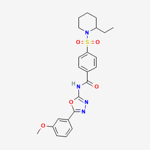 4-[(2-ethylpiperidin-1-yl)sulfonyl]-N-[5-(3-methoxyphenyl)-1,3,4-oxadiazol-2-yl]benzamide