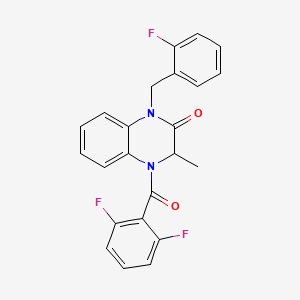 4-(2,6-difluorobenzoyl)-1-(2-fluorobenzyl)-3-methyl-3,4-dihydro-2(1H)-quinoxalinone