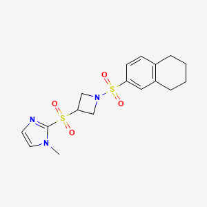 1-methyl-2-((1-((5,6,7,8-tetrahydronaphthalen-2-yl)sulfonyl)azetidin-3-yl)sulfonyl)-1H-imidazole