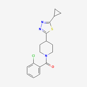 (2-Chlorophenyl)(4-(5-cyclopropyl-1,3,4-thiadiazol-2-yl)piperidin-1-yl)methanone