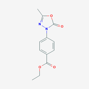 molecular formula C12H12N2O4 B287791 ethyl4-(5-methyl-2-oxo-1,3,4-oxadiazol-3(2H)-yl)benzoate 