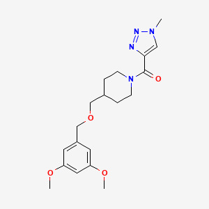 (4-(((3,5-dimethoxybenzyl)oxy)methyl)piperidin-1-yl)(1-methyl-1H-1,2,3-triazol-4-yl)methanone