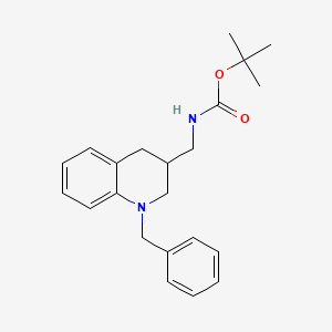molecular formula C22H28N2O2 B2877926 tert-Butyl N-[(1-benzyl-1,2,3,4-tetrahydroquinolin-3-yl)methyl]carbamate CAS No. 2060000-72-6
