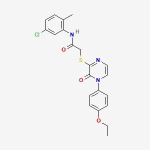 molecular formula C21H20ClN3O3S B2877941 N-(5-chloro-2-methylphenyl)-2-((4-(4-ethoxyphenyl)-3-oxo-3,4-dihydropyrazin-2-yl)thio)acetamide CAS No. 899945-27-8