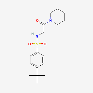 molecular formula C17H26N2O3S B2877944 4-(tert-butyl)-N-(2-oxo-2-(piperidin-1-yl)ethyl)benzenesulfonamide CAS No. 727689-29-4