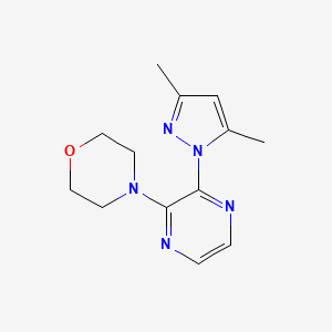molecular formula C13H17N5O B2877949 4-[3-(3,5-Dimethylpyrazol-1-yl)pyrazin-2-yl]morpholine CAS No. 2415520-99-7