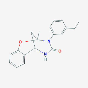 molecular formula C19H20N2O2 B2877959 3-(3-ethylphenyl)-2-methyl-5,6-dihydro-2H-2,6-methanobenzo[g][1,3,5]oxadiazocin-4(3H)-one CAS No. 899962-50-6