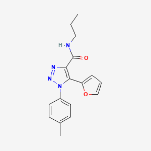 molecular formula C17H18N4O2 B2877965 5-(furan-2-yl)-N-propyl-1-(p-tolyl)-1H-1,2,3-triazole-4-carboxamide CAS No. 950247-67-3