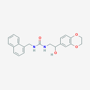 molecular formula C22H22N2O4 B2877969 1-(2-(2,3-Dihydrobenzo[b][1,4]dioxin-6-yl)-2-hydroxyethyl)-3-(naphthalen-1-ylmethyl)urea CAS No. 2034353-51-8