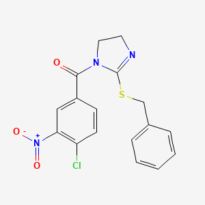(2-(benzylthio)-4,5-dihydro-1H-imidazol-1-yl)(4-chloro-3-nitrophenyl)methanone