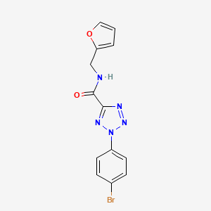 molecular formula C13H10BrN5O2 B2877991 2-(4-溴苯基)-N-(呋喃-2-基甲基)-2H-四唑-5-甲酰胺 CAS No. 1396883-14-9