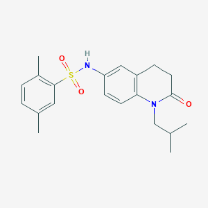 molecular formula C21H26N2O3S B2877993 N-(1-异丁基-2-氧代-1,2,3,4-四氢-6-喹啉基)-2,5-二甲基-1-苯磺酰胺 CAS No. 941955-61-9