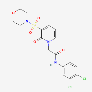 molecular formula C17H17Cl2N3O5S B2878000 N-(3,4-dichlorophenyl)-2-[3-(morpholin-4-ylsulfonyl)-2-oxopyridin-1(2H)-yl]acetamide CAS No. 1251578-24-1
