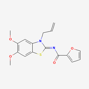 molecular formula C17H16N2O4S B2878014 (Z)-N-(3-allyl-5,6-dimethoxybenzo[d]thiazol-2(3H)-ylidene)furan-2-carboxamide CAS No. 895456-21-0
