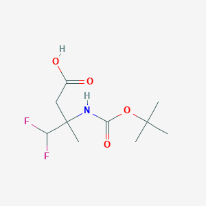 molecular formula C10H17F2NO4 B2878034 3-Boc-amino-4,4-difluoro-3-methylbutanoic acid CAS No. 2160443-44-5