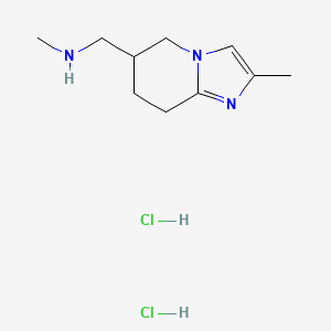 molecular formula C10H19Cl2N3 B2878044 甲基({2-甲基-5H,6H,7H,8H-咪唑并[1,2-a]吡啶-6-基}甲基)胺二盐酸盐 CAS No. 2228678-38-2