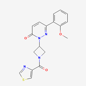 6-(2-Methoxyphenyl)-2-[1-(1,3-thiazole-4-carbonyl)azetidin-3-yl]pyridazin-3-one