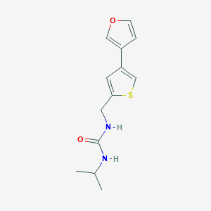 molecular formula C13H16N2O2S B2878056 1-[[4-(Furan-3-yl)thiophen-2-yl]methyl]-3-propan-2-ylurea CAS No. 2379984-34-4