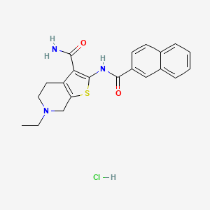 B2878076 2-(2-Naphthamido)-6-ethyl-4,5,6,7-tetrahydrothieno[2,3-c]pyridine-3-carboxamide hydrochloride CAS No. 1177772-22-3
