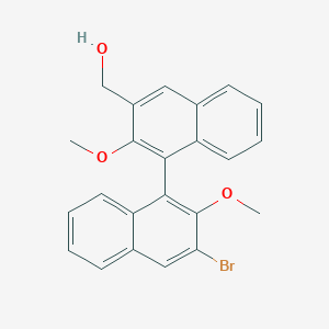 molecular formula C23H19BrO3 B287808 (2'-Bromo-3,3'-dimethoxy-4,4'-binaphth-2-yl)methanol 