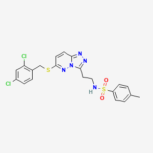 N-(2-(6-((2,4-dichlorobenzyl)thio)-[1,2,4]triazolo[4,3-b]pyridazin-3-yl)ethyl)-4-methylbenzenesulfonamide