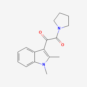 1-(1,2-Dimethylindol-3-yl)-2-pyrrolidin-1-ylethane-1,2-dione