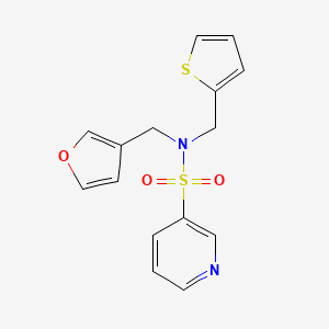 N-(furan-3-ylmethyl)-N-(thiophen-2-ylmethyl)pyridine-3-sulfonamide