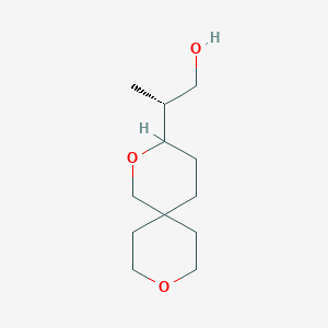 molecular formula C12H22O3 B2878108 (2R)-2-(2,9-Dioxaspiro[5.5]undecan-3-yl)propan-1-ol CAS No. 2248218-90-6