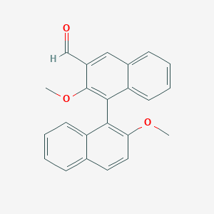 molecular formula C23H18O3 B287811 2-Formyl-2',3-dimethoxy-1',4-bisnaphthlene 
