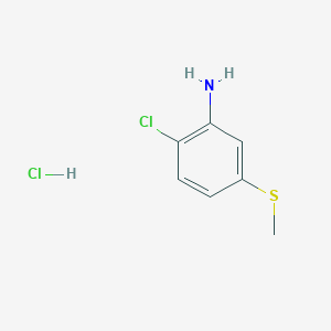 molecular formula C7H9Cl2NS B2878110 2-Chloro-5-(methylsulfanyl)aniline hydrochloride CAS No. 204133-11-9