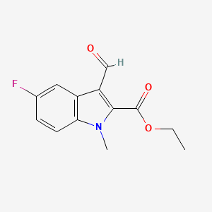 ethyl 5-fluoro-3-formyl-1-methyl-1H-indole-2-carboxylate