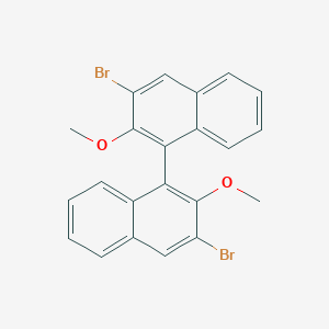 molecular formula C22H16Br2O2 B287812 (R)-3,3'-Dibromo-2,2'-dimethoxy-1,1'-binaphthyl CAS No. 75714-60-2