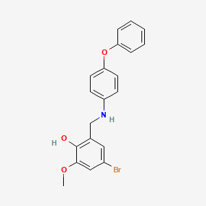 molecular formula C20H18BrNO3 B2878123 4-Bromo-2-methoxy-6-[(4-phenoxyanilino)methyl]phenol CAS No. 763130-62-7