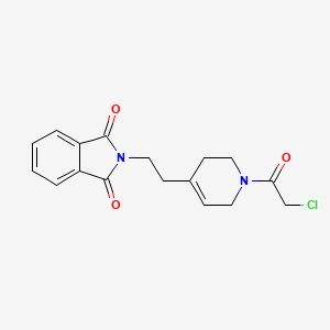 molecular formula C17H17ClN2O3 B2878125 2-[2-[1-(2-Chloroacetyl)-3,6-dihydro-2H-pyridin-4-yl]ethyl]isoindole-1,3-dione CAS No. 2411260-89-2